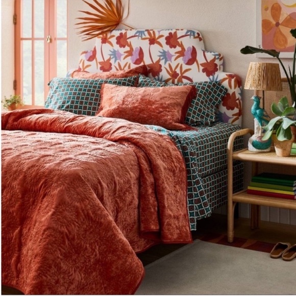 Opalhouse Jungalow F/Q Sun Stitched Vintage Coral Quilt - Picture 8 of 9